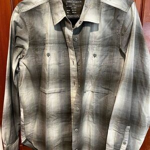 REI Green Plaid Button-Up Shirt